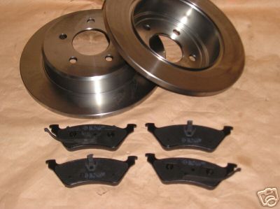 Brzdové kotúče+platničky, Chrysler Voyager od 96 zadná náprava