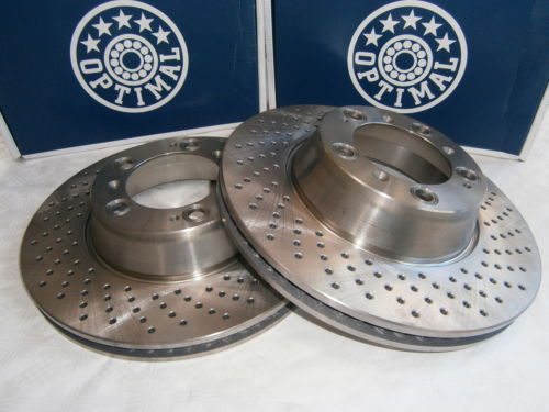 2x brzdové kotúče zadné športové dierované Porsche 911