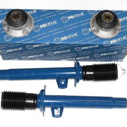 2x tlmiče predná náprava + prachovky a dorazy tlmiča BMW 3er E46