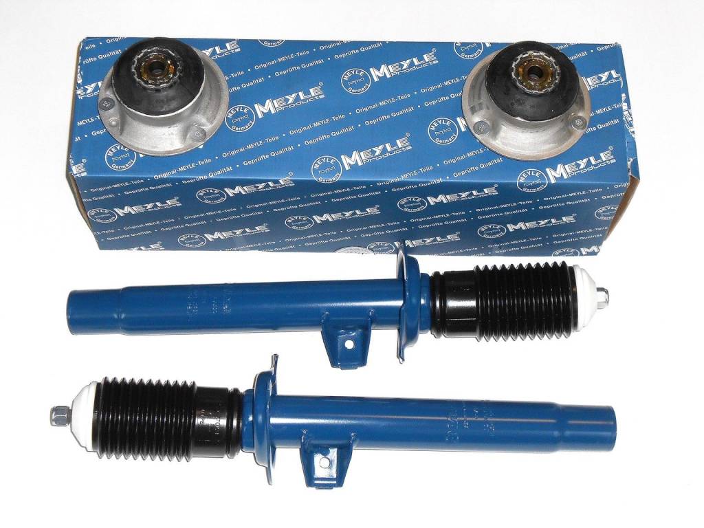 2x tlmiče predná náprava + prachovky a dorazy tlmiča BMW 3er E46