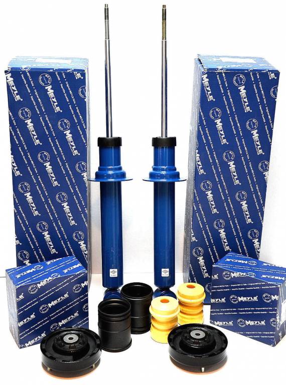 2x tlmiče a uloženie tlmiča, prachovky a dorazy zadná náprava BMW 5er E39