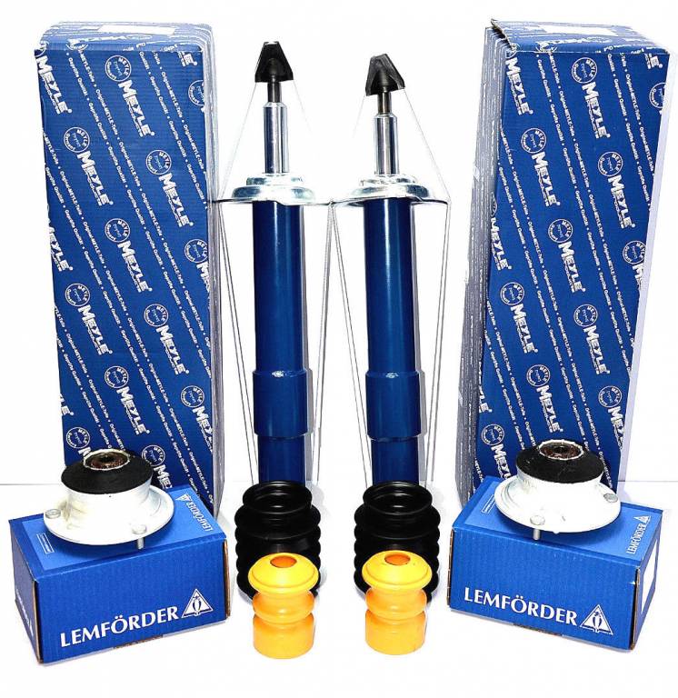 2x tlmiče, uloženie tlmiča, dorazov a prachoviek predné Meyle BMW 5er E60 E61