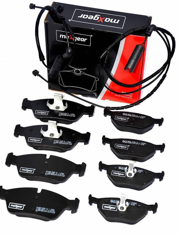 Brzdové platničky predné + zadné + snímač opotrebenia MAXGEAR BMW 3er E46
