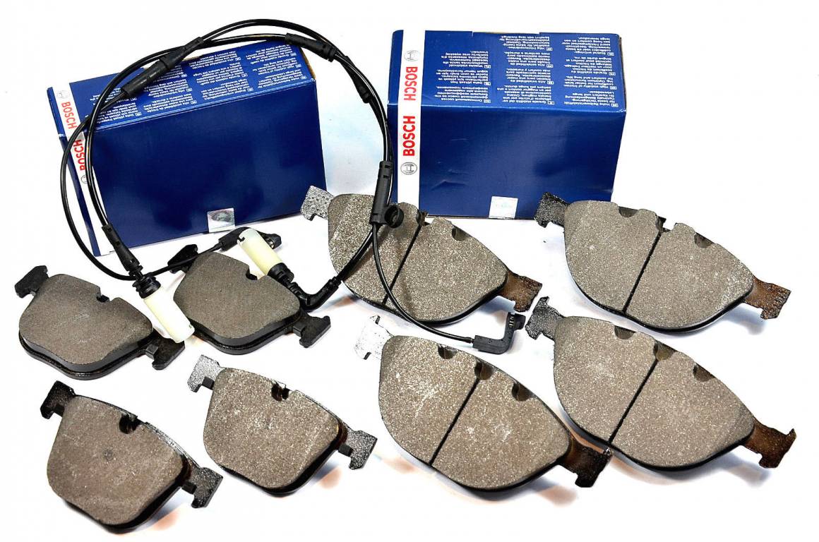 Brzdové platničky predné + zadné Bosch BMW 535 535d E60