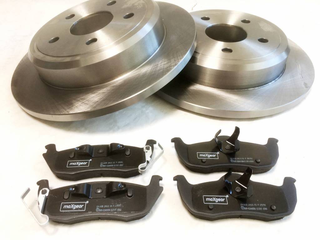 2x Brzdové kotúče + brzdové platničky zadné JEEP COMMANDER GRAND CHEROKEE II