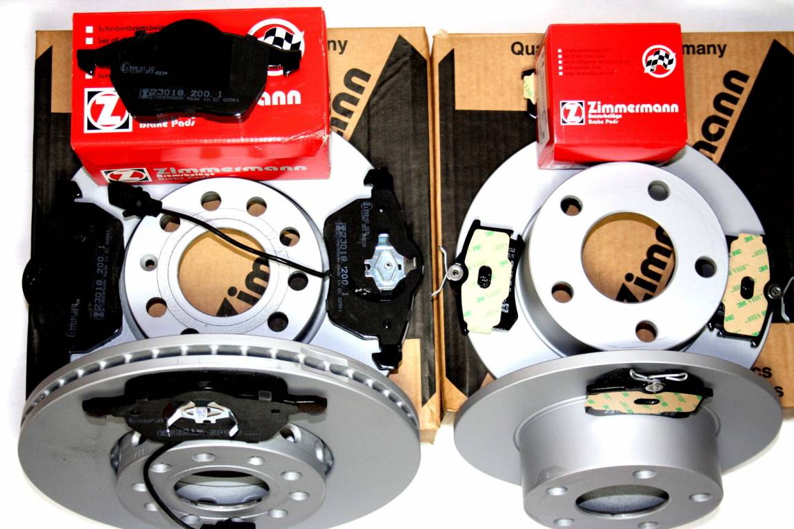 Brzdná sada ZIMMERMANN predná + zadná AUDI A3 2,0 TDI (8P1) (8PA) VW Golf 5 / 6