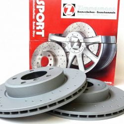 2x brzdové kotúče predné Zimmermann “športové dierované kotúče” VOLVO S60 S80 V70 II