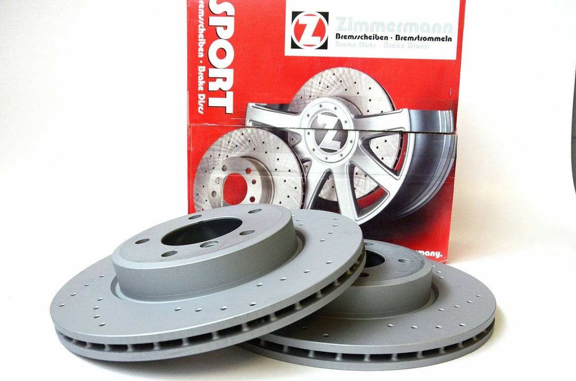2x brzdové kotúče predné Zimmermann “športové dierované kotúče” VOLVO S60 S80 V70 II