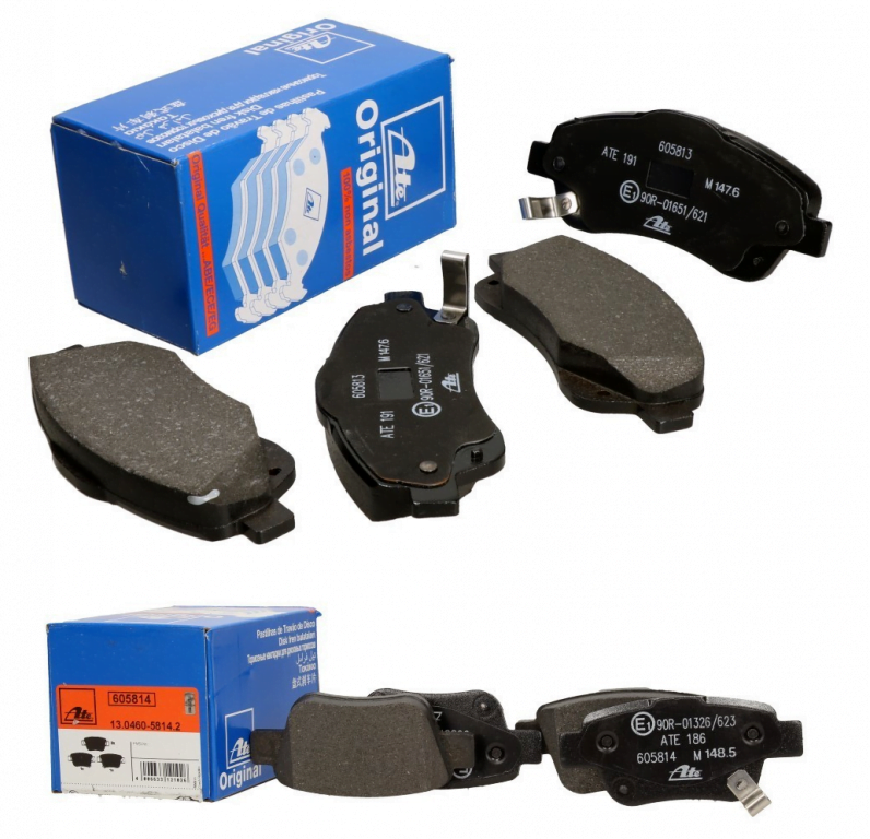 Brzdové platničky predné + zadné ATE TOYOTA AVENSIS T25