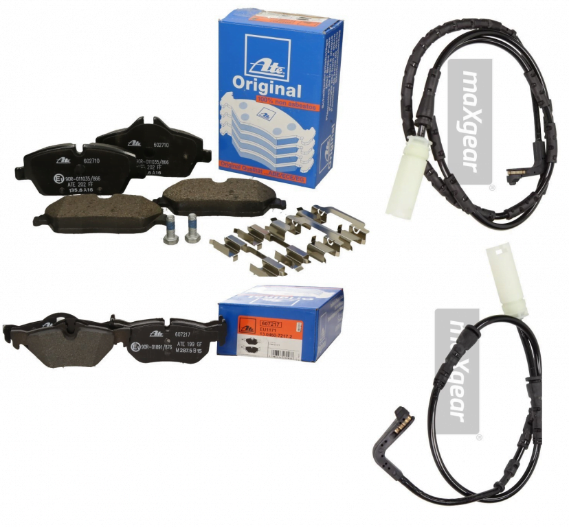 Brzdové platničky predné + zadné ATE BMW 118d 143PS E81 E87