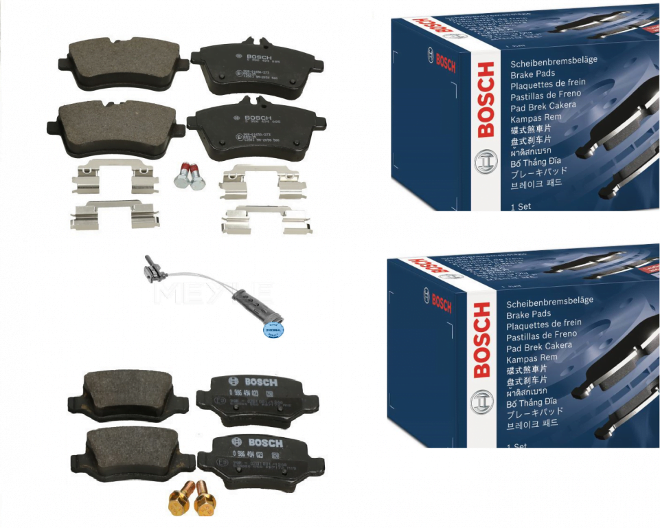 Brzdové platničky predné + zadné Bosch MERCEDES B KLASSE W245