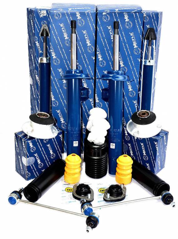 Sada tlmičov, uloženia tlmiča, dorazov a prachoviek komplet SET Meyle BMW 3er E46