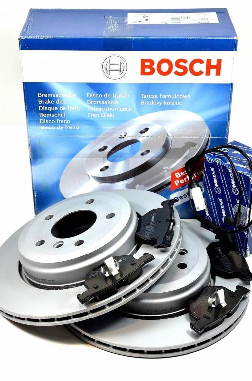 Brzdové kotúče + platničky so snímačom BOSCH zadná náprava BMW E60