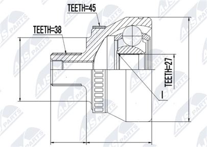 Homokinetický kĺb vonkajší Audi A4, A6