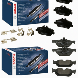 Brzdové platničky predné + zadné Bosch BMW 118d 143PS E81 E87