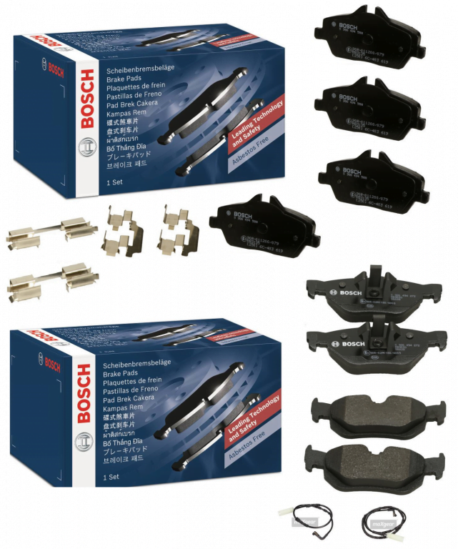 Brzdové platničky predné + zadné Bosch BMW 118d 143PS E81 E87