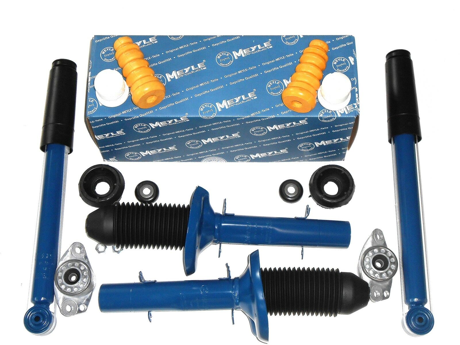 Sada tlmičov, uloženia tlmiča, dorazov a prachoviek predná + zadná náprava MEYLE VW GOLF 4