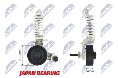 Napinák klinového rebrovaného remeňa OPEL ASTRA G 1.2/1.4 1998.02-, ASTRA H 1.2/1.4 2004.03-, ASTRA J 1.4/1.4T 2009.12-