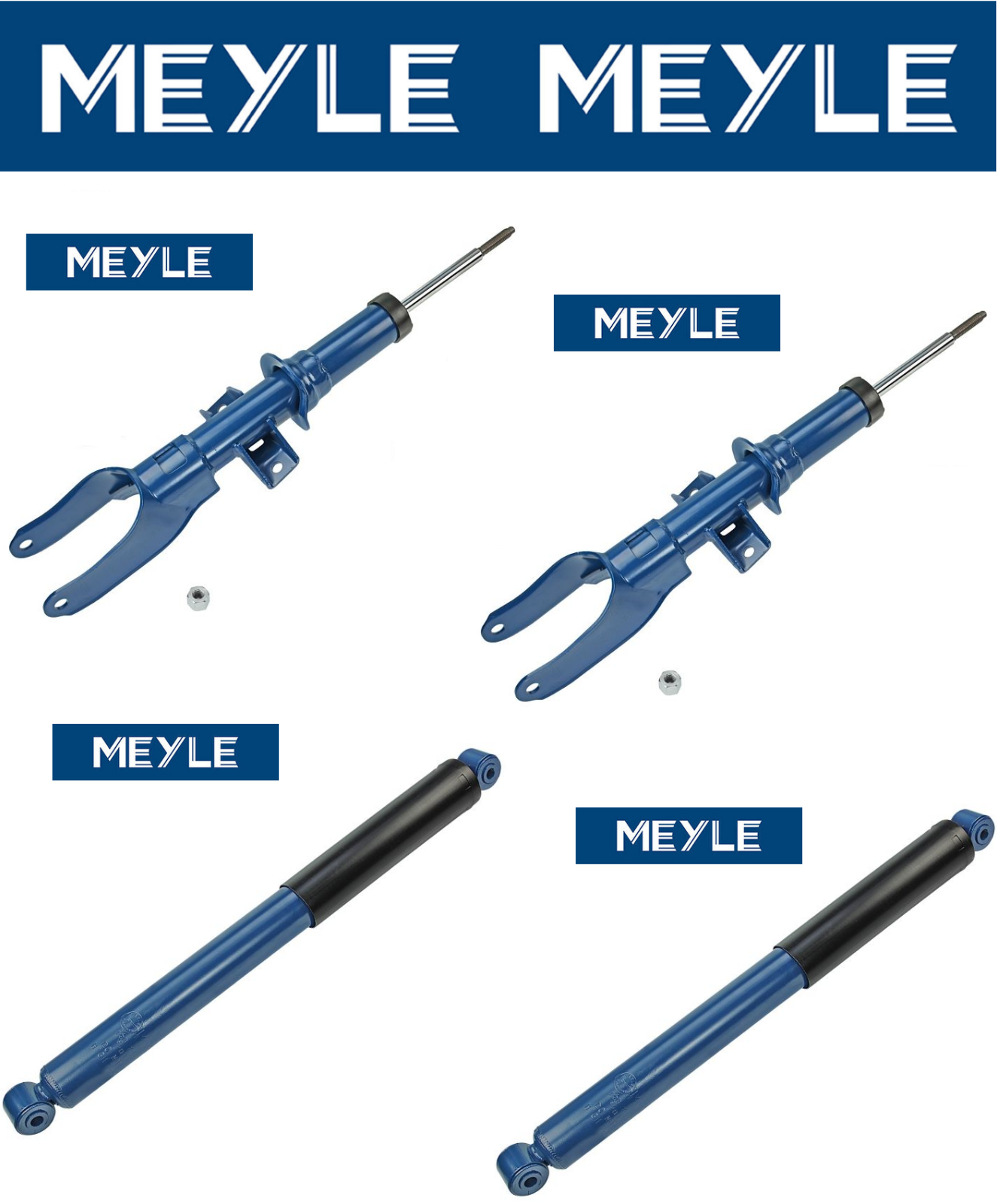 4x tlmiče predná + zadná náprava Meyle VW AMAROK 2HA 2HB S1B