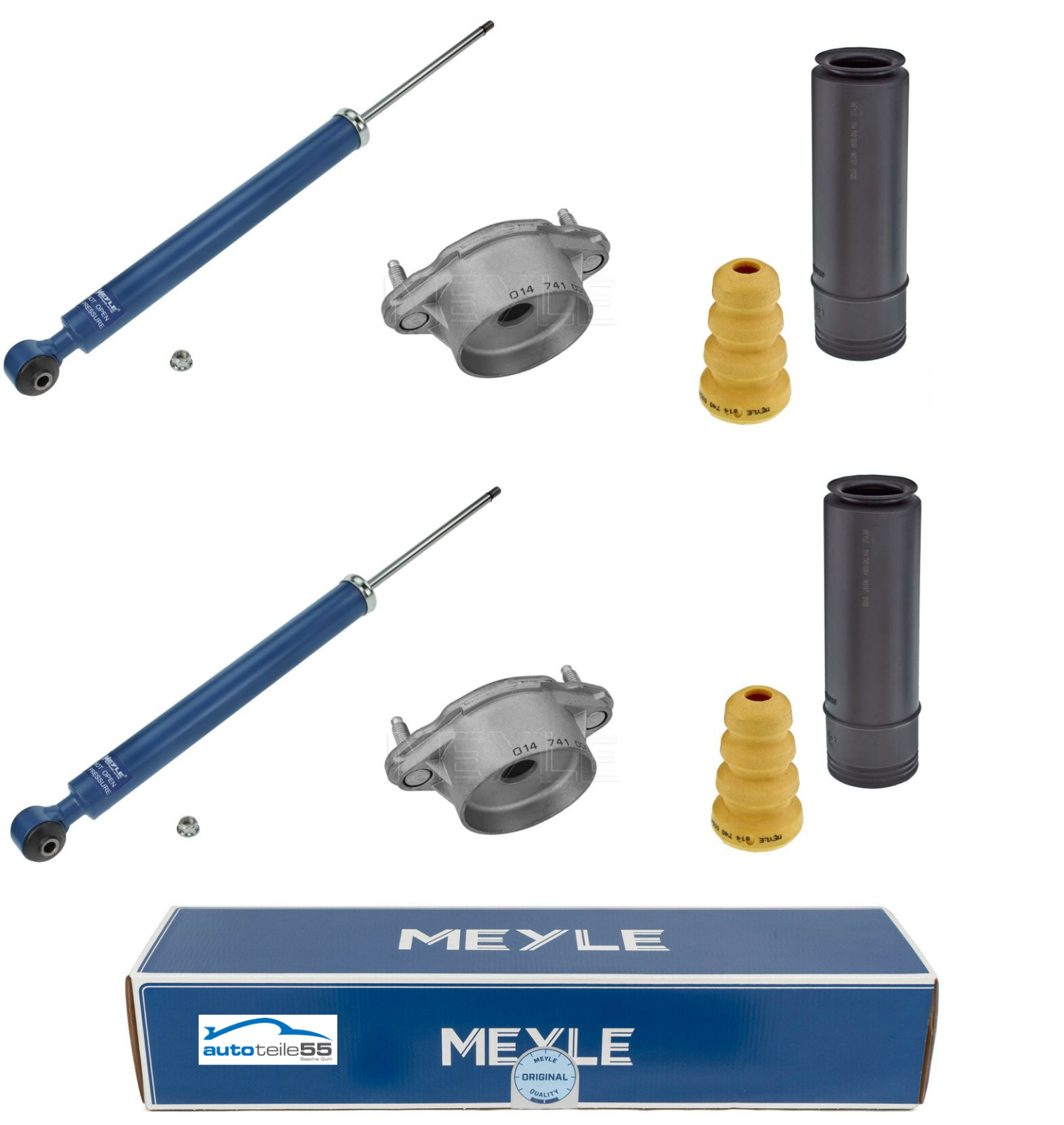 Sada tlmičov, uloženia tlmiča, dorazov a prachoviek zadná MERCEDES C204, W204, S204