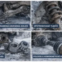 Poskodene podvozkove diely v zime