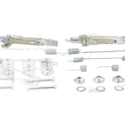 Sada príslušenstva čeľustí parkovacej brzdy Citroen, Peugeot, Nissan, Renault, Dacia